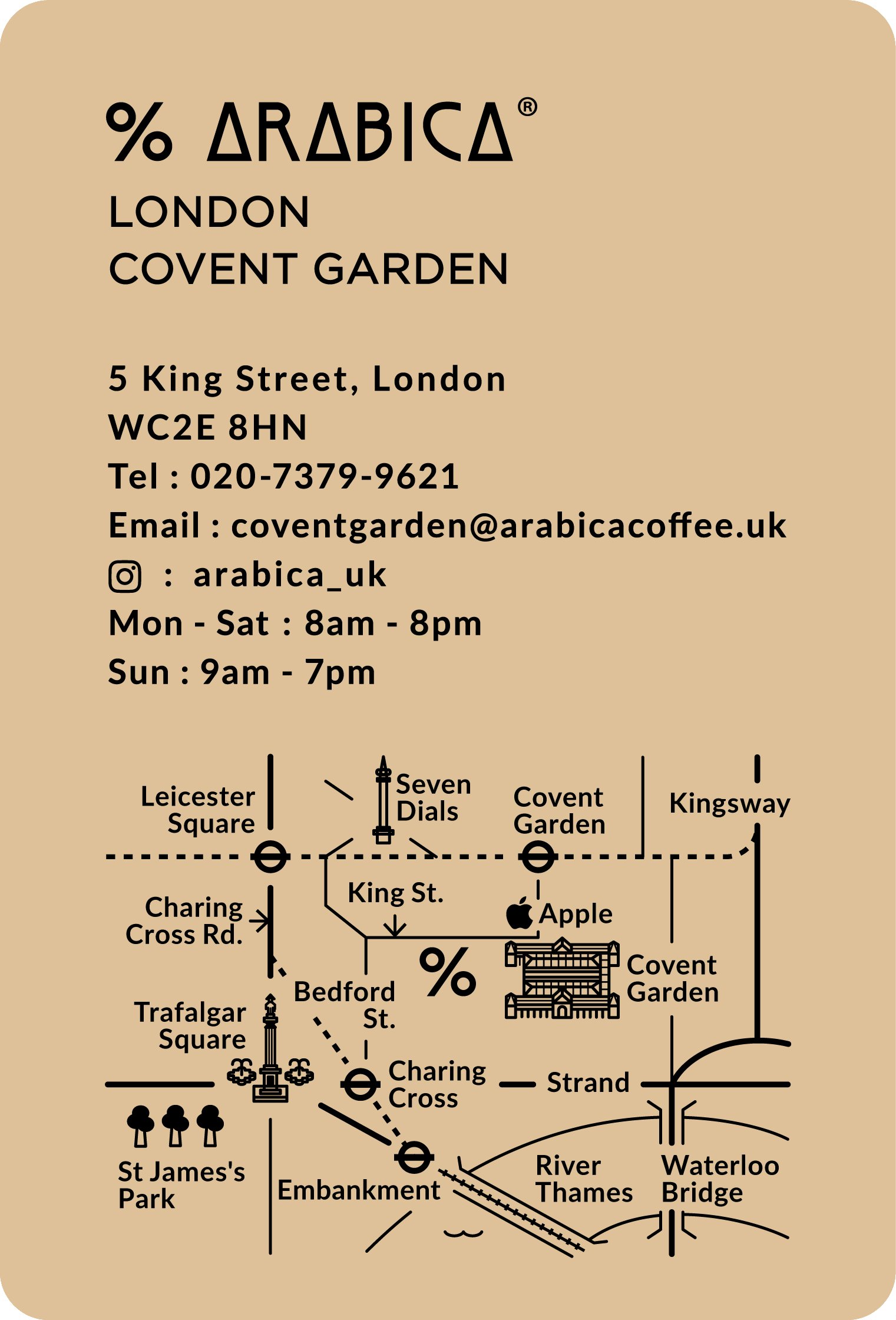 % ARABICA London Covent Garden